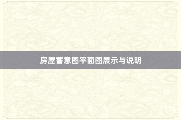 房屋蓄意图平面图展示与说明